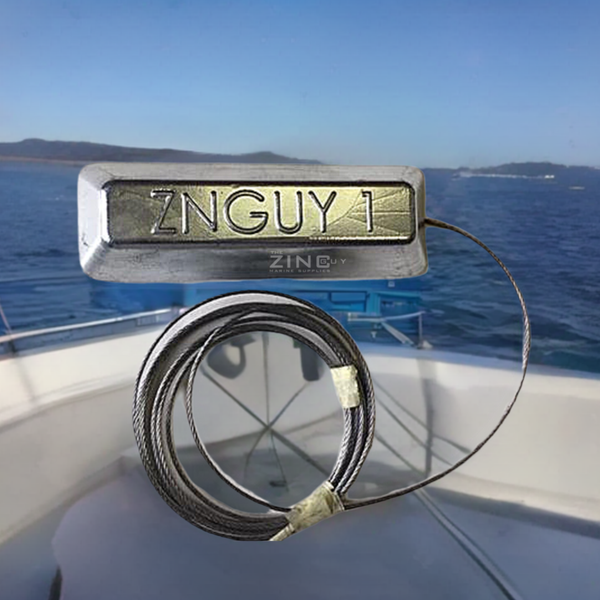 ZNGUY1 Zinc Anode with 10ft. cable BOAT LIFT *Best Seller*