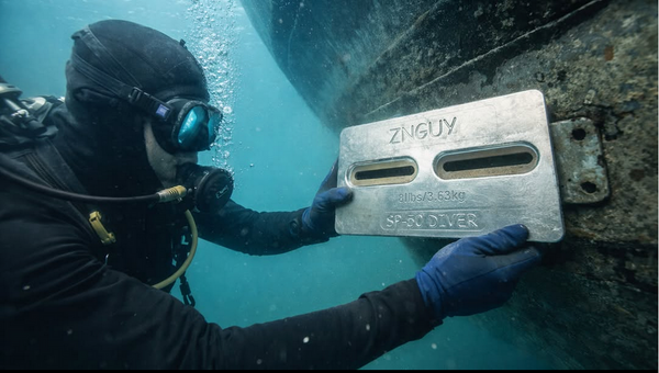 SP-50 Bolt-on Transom Zinc Plate Anode DIVER PLATE *Best Seller*