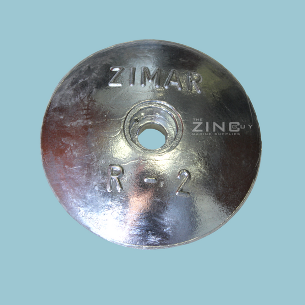 R-2 S Hull/Rudder Round Plate Zinc Anode 2 15/16" dia. ( single piece)