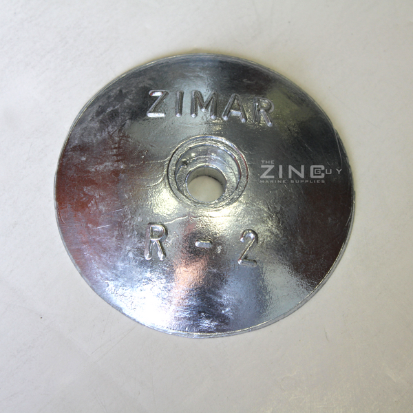 R-2 S Hull/Rudder Round Plate Zinc Anode 2 15/16" dia. ( single piece)